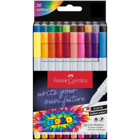 Carioci 20 culori/set FABER-CASTELL Grip Boldpen, FC155318