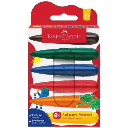 Creioane bebe FABER CASTELL, 6 culori/set