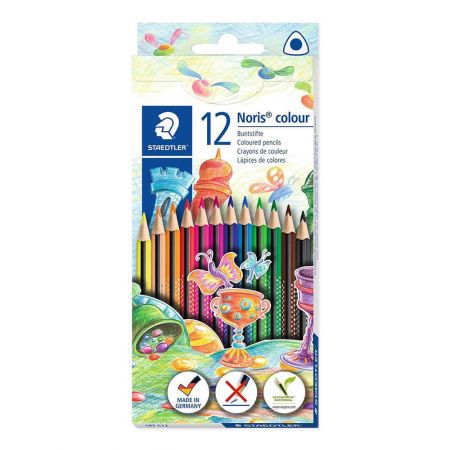 Creioane colorate triunghiulare 12 culori/set STAEDTLER