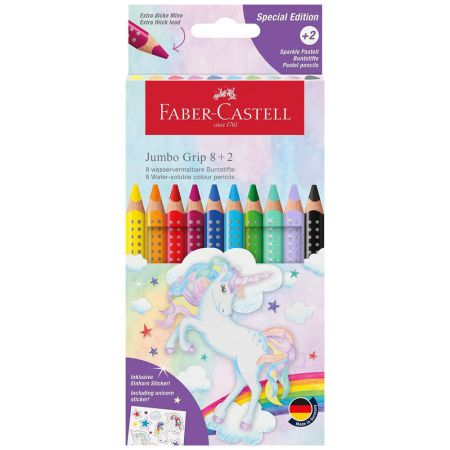 Creioane mina groasa FABER-CASTELL Unicorn Jumbo Grip