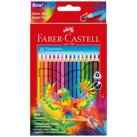 Creioane colorate 18 culori/set FABER-CASTELL, FC116514
