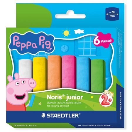 asfalt STAEDTLER Noris Junior Peppa Pig, 6 culori/set