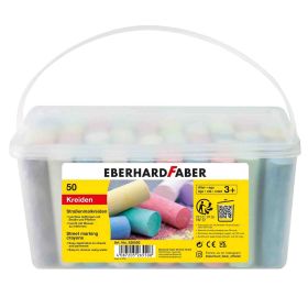 Creta colorata asfalt galetusa EBERHARD FABER, 50 buc/cutie