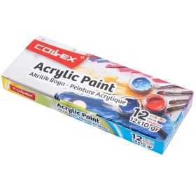 Culori acrilice 10 ml COLLEX, 12 buc/set