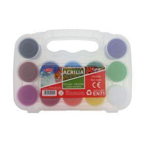 Culori acrilice DACO Acrilia, 12 tuburi/set 
