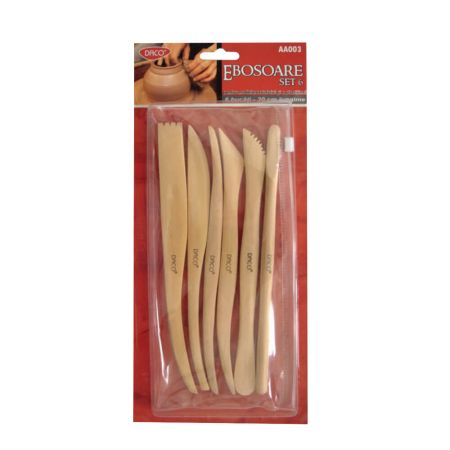 Ebosoare modelare plastilina DACO, 6 buc/set