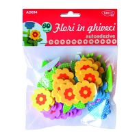 Plante din spuma autoadeziva DACO Flori in ghiveci, 60 buc/set Plante din spuma autoadeziva DACO Flori in ghiveci, 60 buc/set