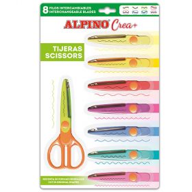 Foarfeca copii ALPINO Crea + Shapes 8 lame interschimbabile