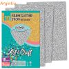 Hartie gumata, autoadeziva, cu sclipici, A4, S-COOL Foam Glitter Sticky, 10 buc/set