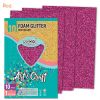 Hartie gumata, cu sclipici, A4, S-COOL Foam Glitter, 10 buc/set