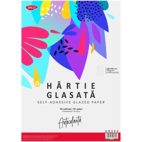 Hartie glasata autocolanta lucioasa 10 file/set DACO