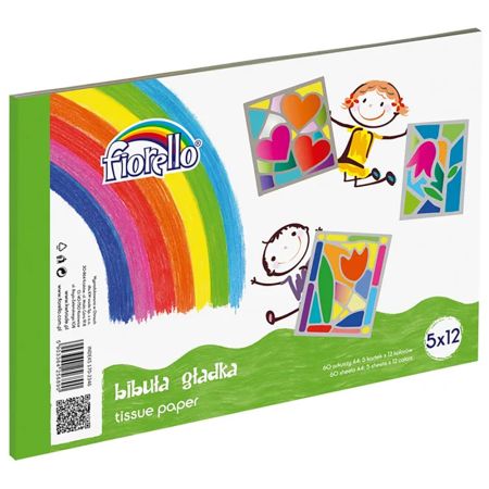 Hartie matase colorata A4 FIORELLO, 60 buc/set