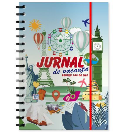 Jurnal de vacanta pentru 100 zile, A5, cu elastic
