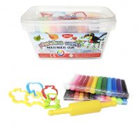 Kit plastilina 24 culori/set si 17 accesorii modelaj DACO, 500 g Kit plastilina 24 culori/set si 17 accesorii modelaj DACO, 500 g