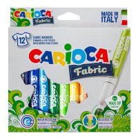 Carioci pentru textile, 12 culori/set CARIOCA Fabric Carioci pentru textile, 12 culori/set CARIOCA Fabric