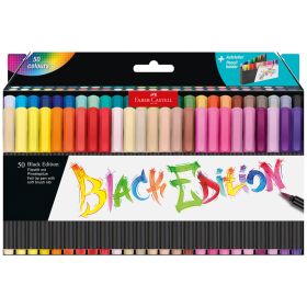 Markere tip pensula 50 culori/set, FABER-CASTELL Black Edition