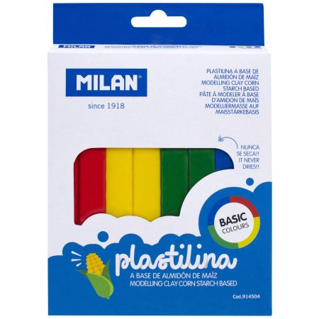 Plastilina 4 culori, 330 g, MILAN