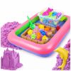 Nisip kinetic, 8 accesorii si cutie gonflabila, 3 kg