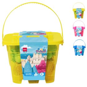 Nisip kinetic si 6 accesorii DELI, 500 g