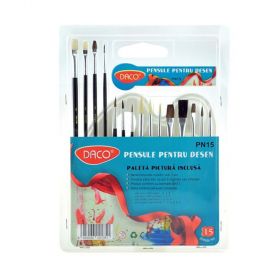Pensule DACO, 15 buc/set