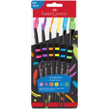 Set pensule pictura FABER-CASTELL Souft Touch 4 buc/set