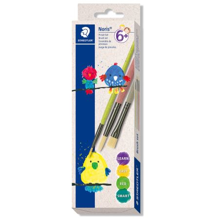 Pensule scoala STAEDTLER Noris Junior 989, 3 buc/set