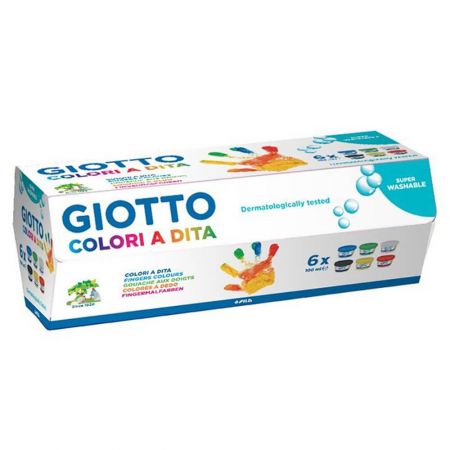 Culori pictura degete GIOTTO, 6 buc/set