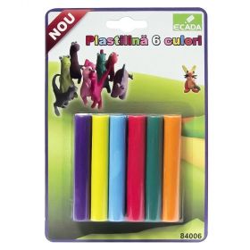 Plastilina 6 culori/set 90 g ECADA