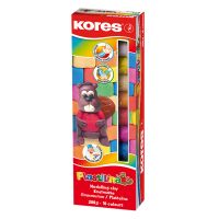Plastilina 10 culori/set 200 g, KORES Plastilina 10 culori/set 200 g, KORES