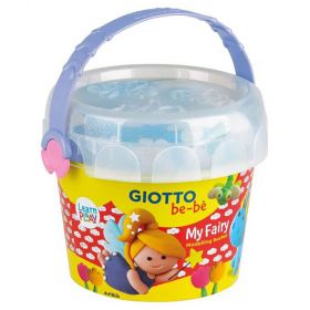 Kit plastilina moale, 10 culori/set si 6 accesorii modelaj GIOTTO Be-be My Fairy, 500 g