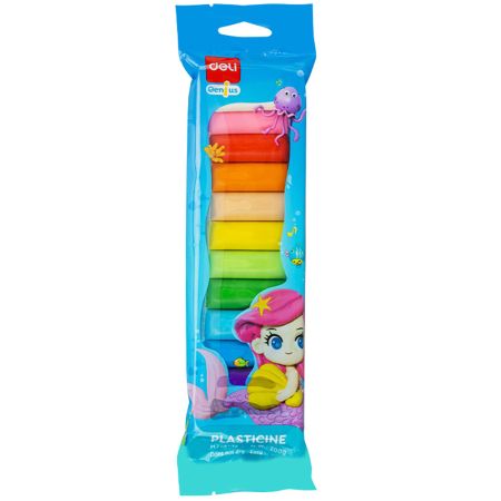 Pastilina care nu se usuca DELI, 12 culori/set