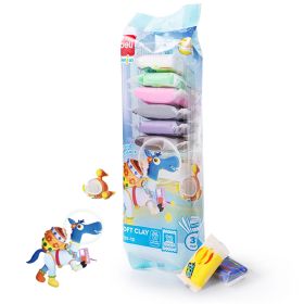 Plastilina modelatoare 12 culori/set, 72 g, DELI Soft Clay