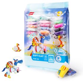 Plastilina modelatoare 36 culori/set, 216 g, DELI Soft Clay