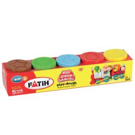 Plastilina usoara, 5 culori/set, 250 g, FATIH 50075