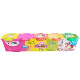 Plastilina usoara, 5 culori/set, 250 g, FATIH Neon