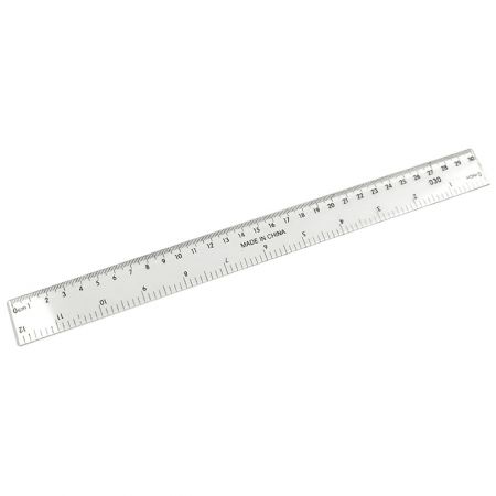 Rigla din plastic transparent 30 cm