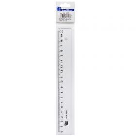 Rigla din plastic transparent ALCO, 20 cm