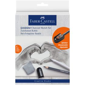 Set carbune schite FABER-CASTELL Goldfaber Charcoal Sketch, 8 buc/set, FC114006