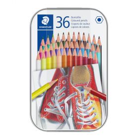 Creioane colorate 36 culori/set STAEDTLER, cutie metal