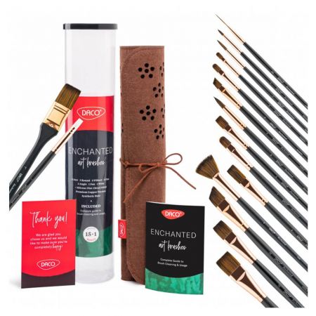 Pensule cu maner lung DACO Enchanted, 16 buc/set