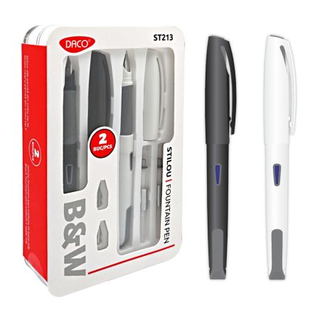 Stilou DACO Black and White ST213, 2 buc/set