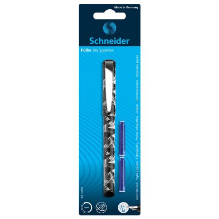 Stilou cu 2 rezerve (blister), SCHNEIDER Inx Sportive 