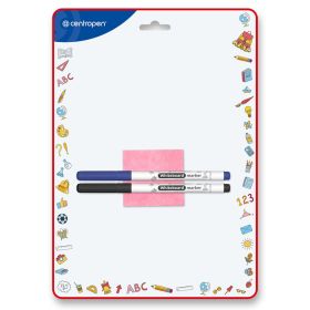Tabla alba cu 2 fete, pentru copii, 21x30 cm, CENTROPEN