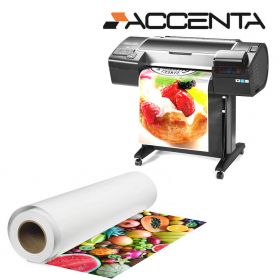 Rola hartie plotter, foto lucioasa, microporoasa, 185 g/mp, A1+, 610 mm x 30 m, ACCENTA