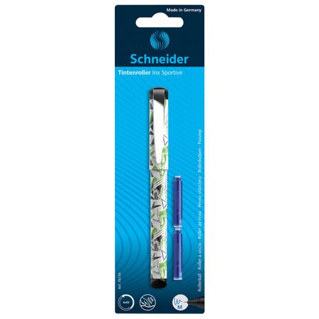 Roller cu cerneala si 2 rezerve (blister), SCHNEIDER Inx Sportiv