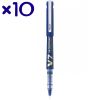 Set 10 rollere cu cerneala, 0.7 mm, PILOT V7 Hi-Tecpoint + 30 rezerve