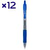 Set 12 rollere cu gel, albastre, 0.7 mm, PILOT G-2 + 12 rezerve