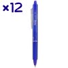 Set 12 rollere albastre, 0.7 mm, PILOT FriXion Clicker + 12 rezerve