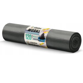 Saci menajeri cu snur 120L, 10 buc/rola
