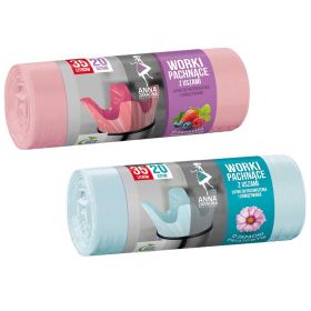 Saci menajeri parfumati, cu urechi, ANA, 35 L, 20 buc/rola